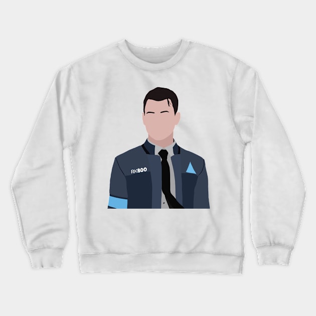 Detroit Become Human Connor Digital Art Crewneck Sweatshirt by senaeksi